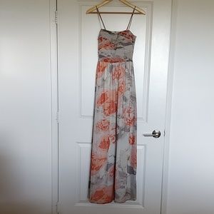 Floral maxi dress /bridesmaids dress - Medium